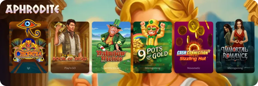 Casino Aphrodite Most Popular Slots