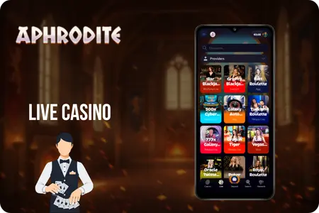 Aphrodite App Live Dealer Tables