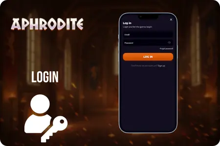 Aphrodite Casino Login App Screen